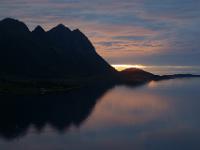 Blick aus dem Fenster um 1:10 nachts - Vesterålen